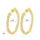 <tc>Moissanit-Creolen in S925-Silber </tc>