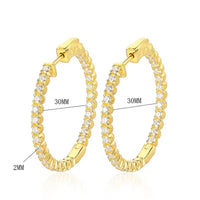 <tc>Moissanit-Creolen in S925-Silber </tc>