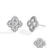 <tc>Moissanit-Diamantohrringe für Damen aus S925-Silber </tc>
