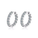 <tc>Moissanit-Creolen in S925-Silber </tc>