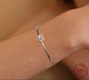 <tc>Hohlherz-Armband – Moissanit-Glanz aus 925er Silber</tc>
