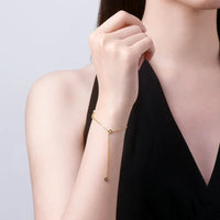 <tc>Vierblättriges Moissanit-Blumenarmband S925 Silber</tc>