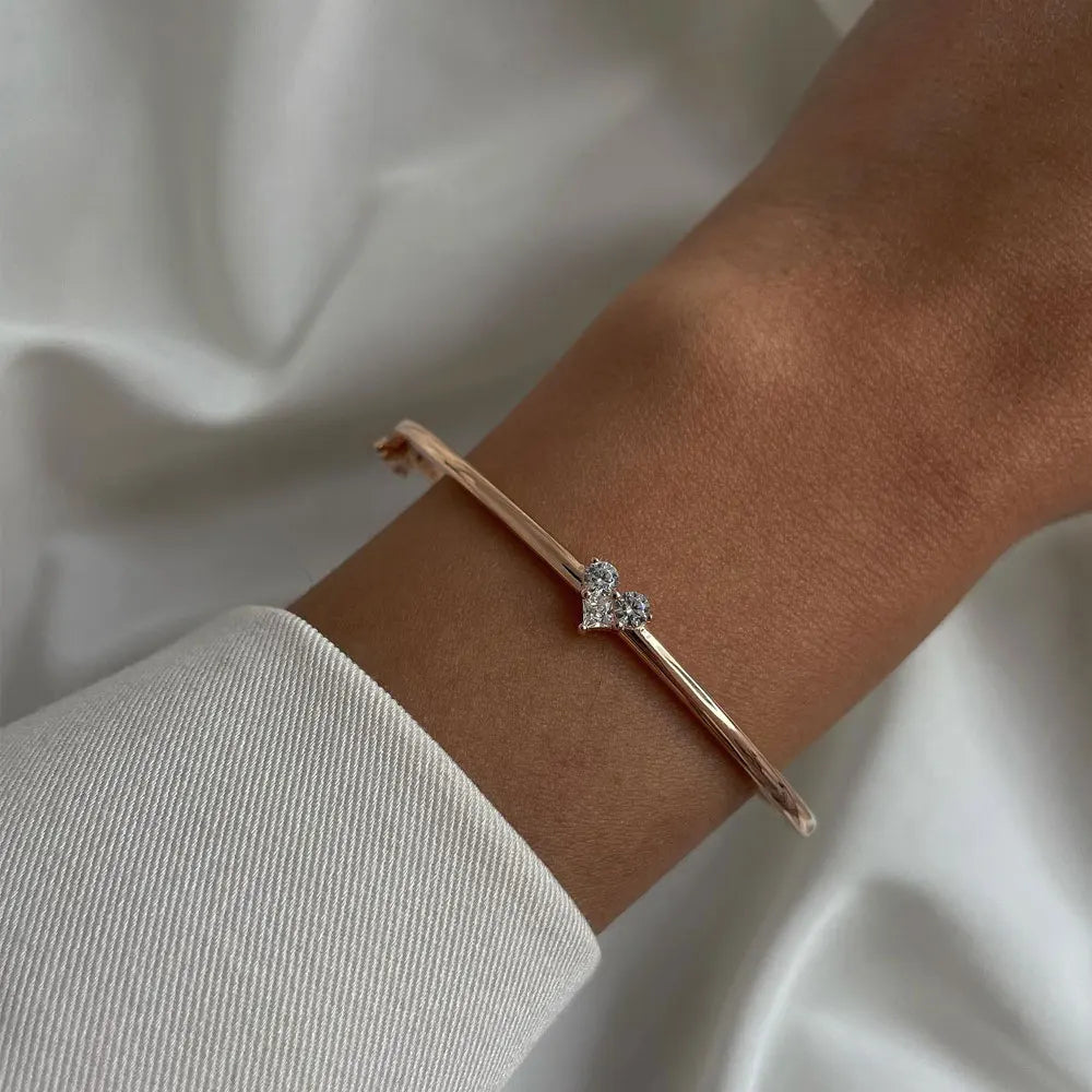 <tc>Elegantes Moissanit-Damenarmband, 925er Silber</tc>