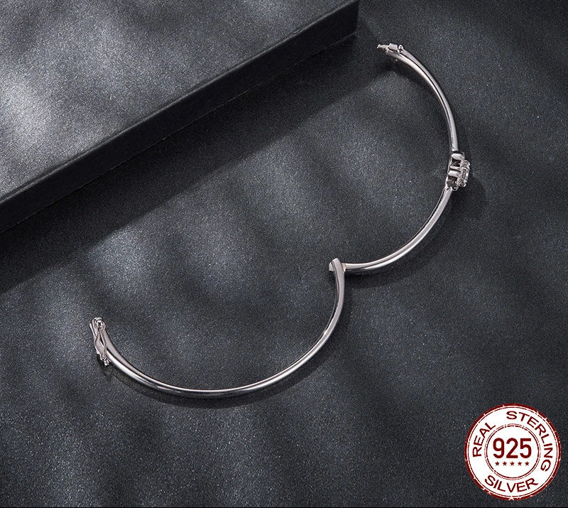 <tc>Hohlherz-Armband – Moissanit-Glanz aus 925er Silber</tc>