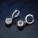 1 Karat runde Moissanit-Ohrringe für Damen aus 925er Silber