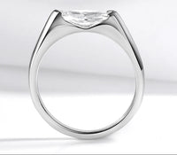 <tc>Eleganter Ring Marquise-Moissanit </tc>
