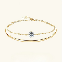 <tc>Moissanit-Manschettenarmband aus 925er Silber</tc>