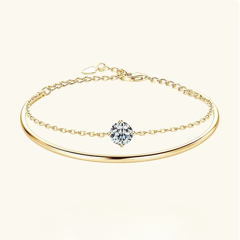 <tc>Moissanit-Manschettenarmband aus 925er Silber</tc>