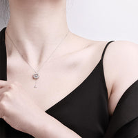 <tc>Katzenanhänger-Halskette mit Süßwasserperle aus 925er Silber und Moissanit</tc>