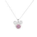 Mickey Full Moissanit Halskette aus 925er Silber